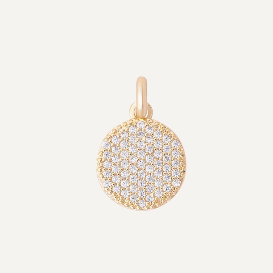 Collares noa joyas | Charm Shine Circle Bano De Oro