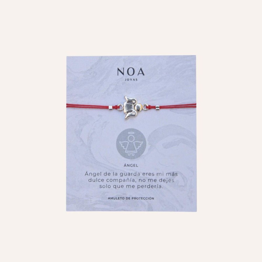 Pulseras noa joyas | Pulsera Nino/A Hilo Rojo Angel Plata