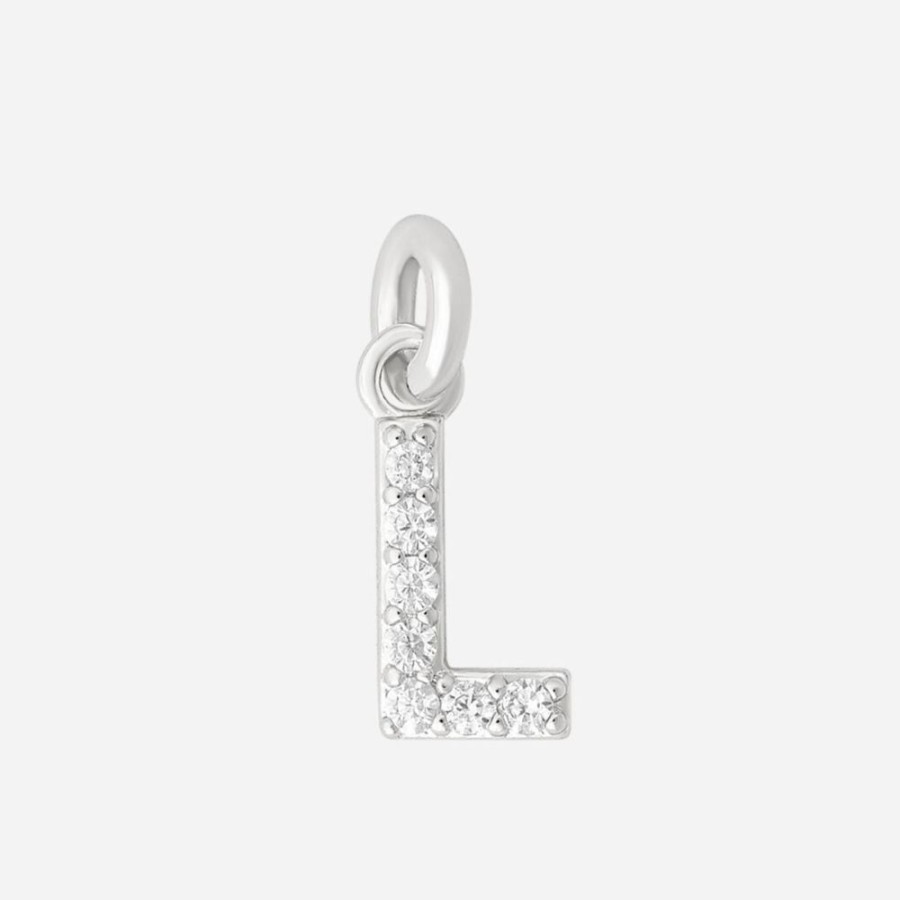 Collares noa joyas | Charm Letra L Plata