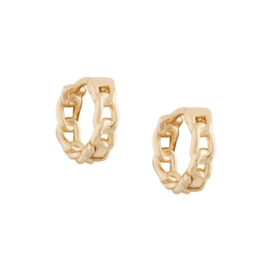 Aros noa joyas | Argollas Mini Chain Bano De Oro