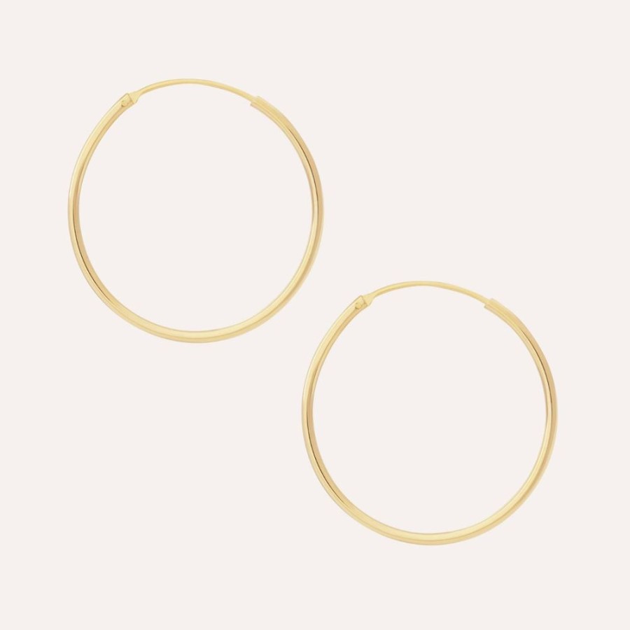 Aros noa joyas | Argollas Basic Bano De Oro 15 Mm