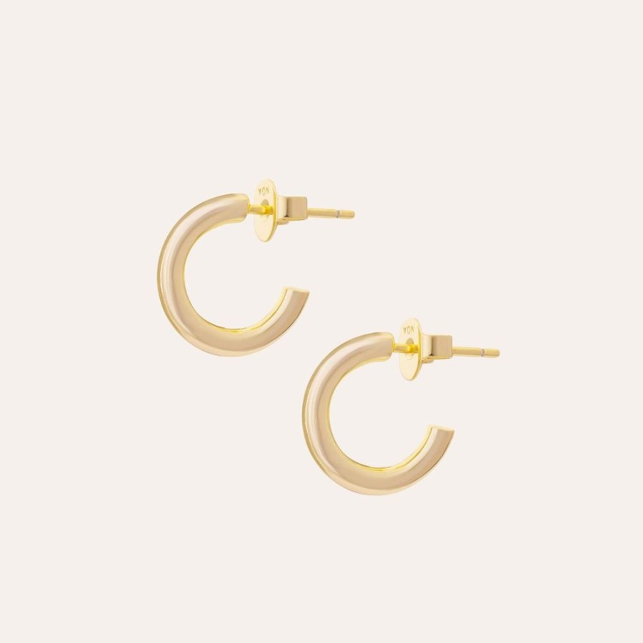 Aros noa joyas | Argollas Kendall Bano De Oro 18Mm.