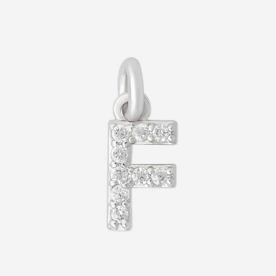 Collares noa joyas | Charm Letra F Plata