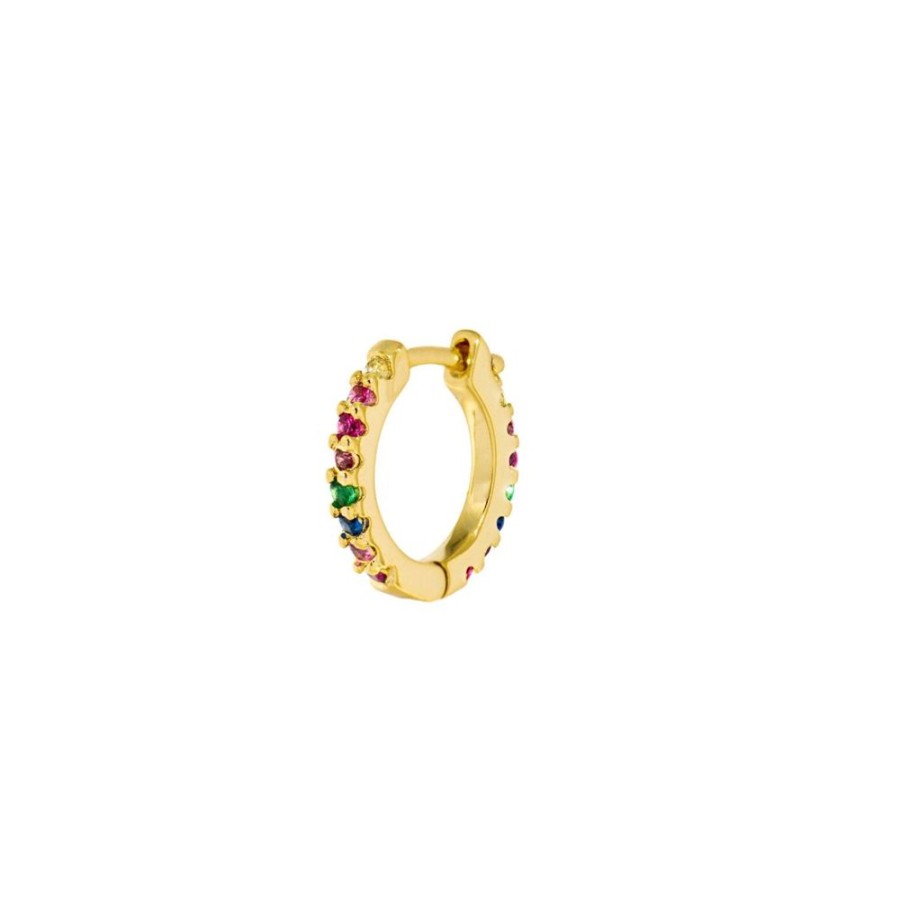 Aros noa joyas | Piercing Mini Rainbow Bano De Oro