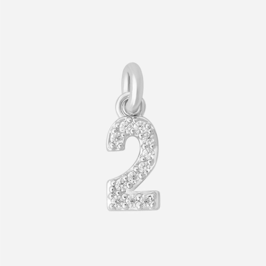 Collares noa joyas | Charm Numero 2 Plata