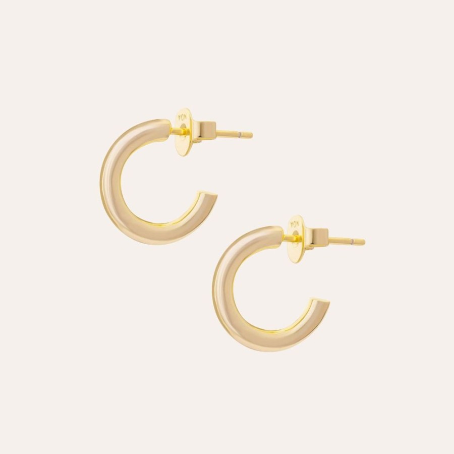 Aros noa joyas | Argollas Kendall Bano De Oro 20 Mm