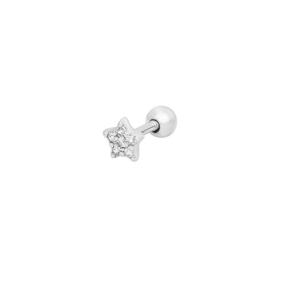 Aros noa joyas | Piercing Estrella Bali Plata