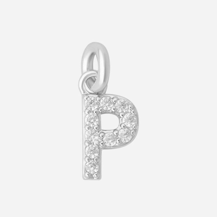 Collares noa joyas | Charm Letra P Plata