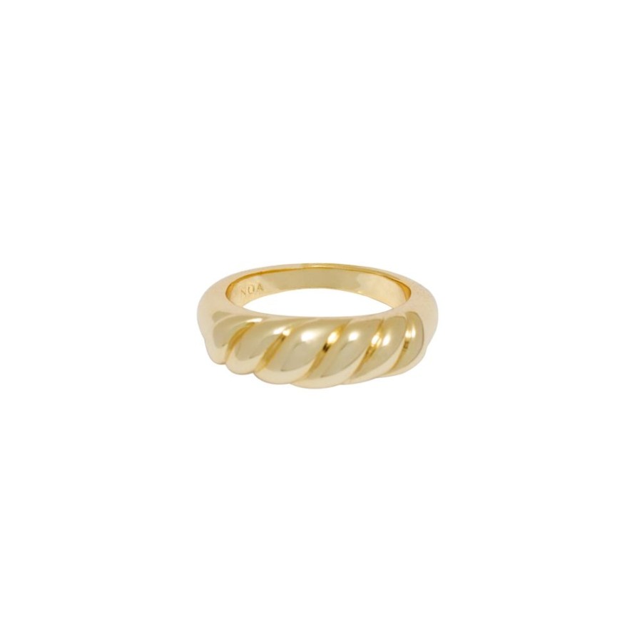 Anillos noa joyas | Anillo Trenz Bano De Oro