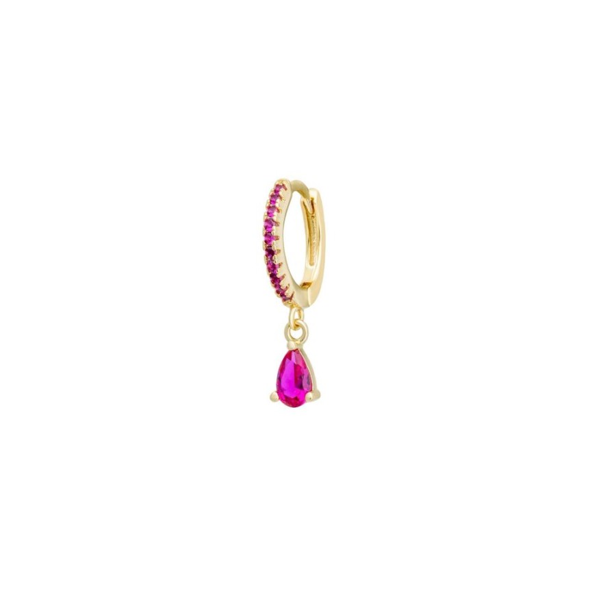 Aros noa joyas | Piercing Rose Drop Bano De Oro