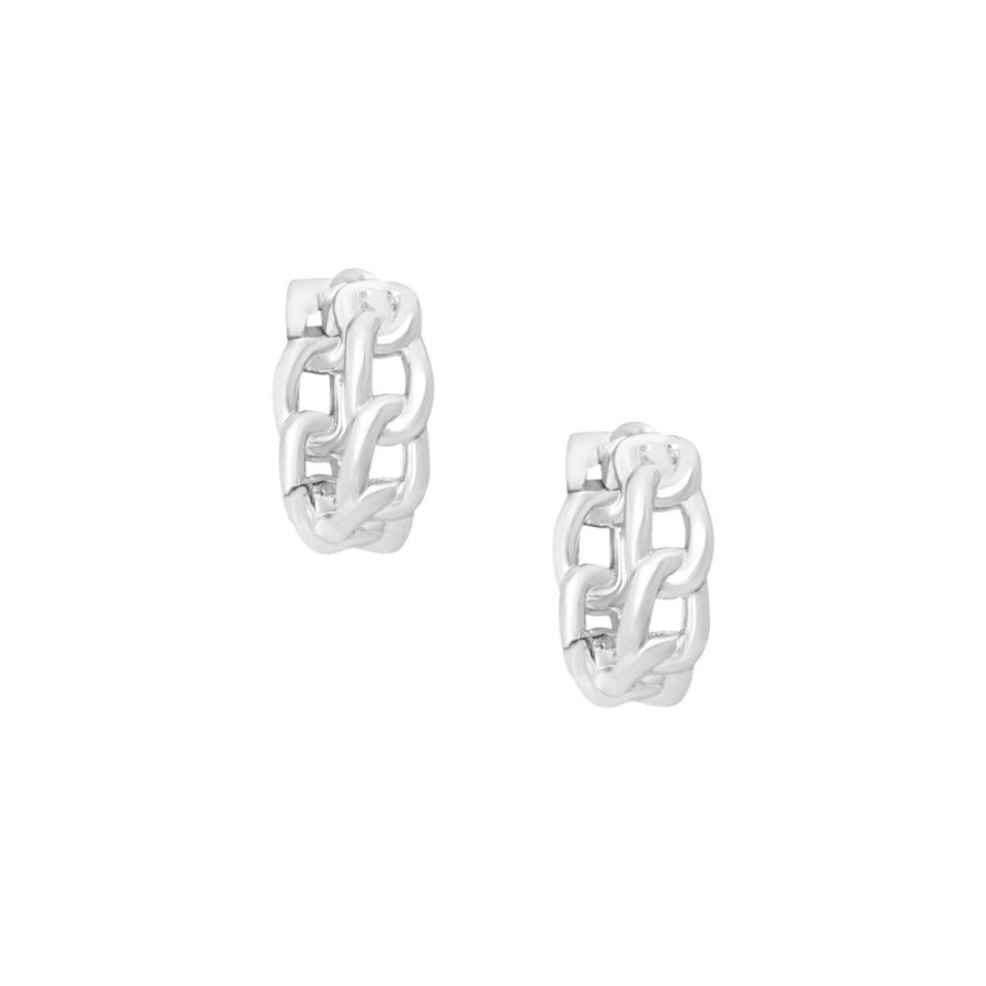 Aros noa joyas | Argollas Mini Chain Plata