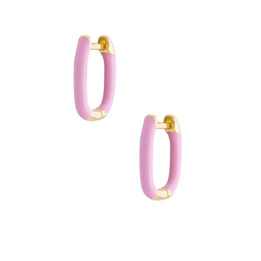 Aros noa joyas | Argollas Ori Rose Bano De Oro