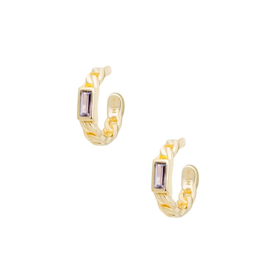 Aros noa joyas | Ear Cuffs Maxi Edy White Bano De Oro