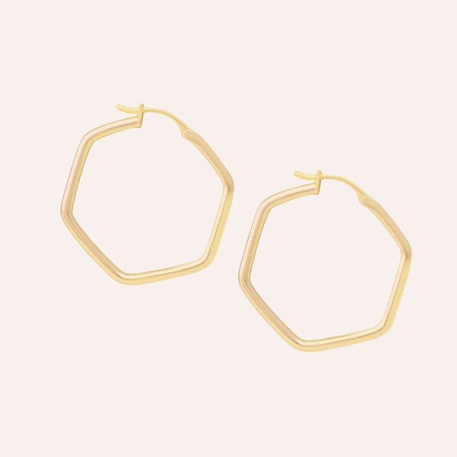 Aros noa joyas | Argollas Margarett Bano De Oro.