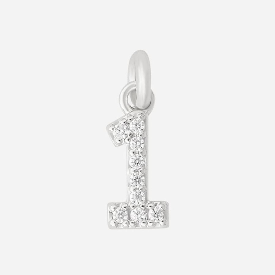 Collares noa joyas | Charm Numero 1 Plata