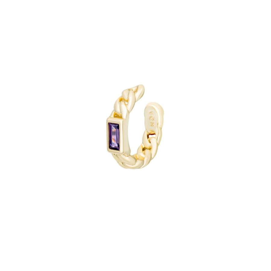 Aros noa joyas | Ear Cuff Maxi Edy Violet Bano De Oro