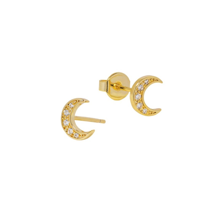 Aros noa joyas | Aros Lunas Bano De Oro