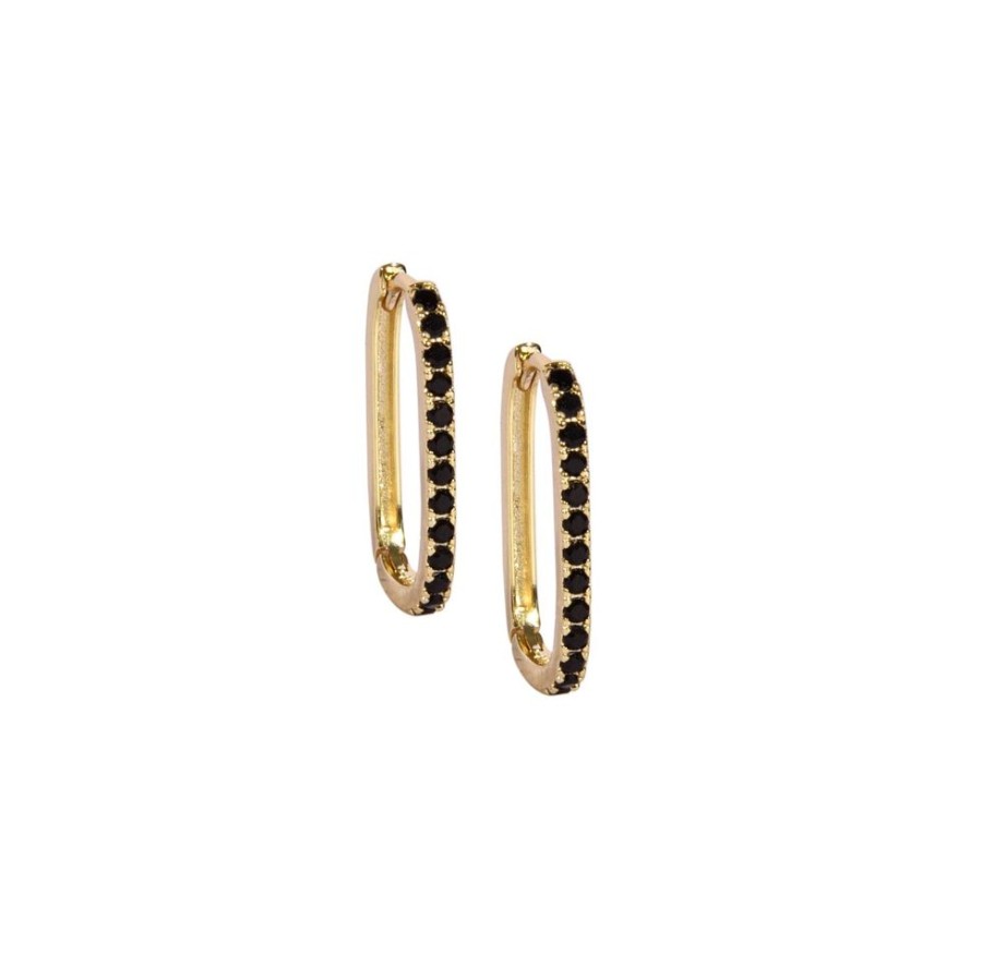 Aros noa joyas | Argollas Clips Dark Bano De Oro