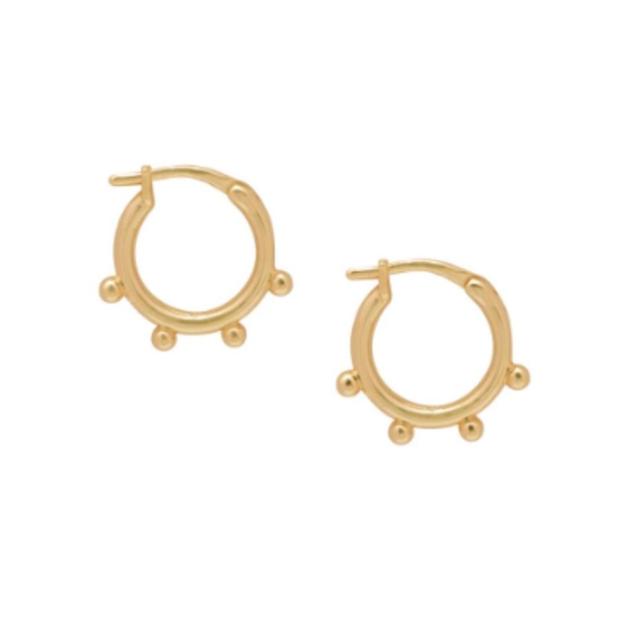 Aros noa joyas | Argollas Maxi Tiny Bano De Oro