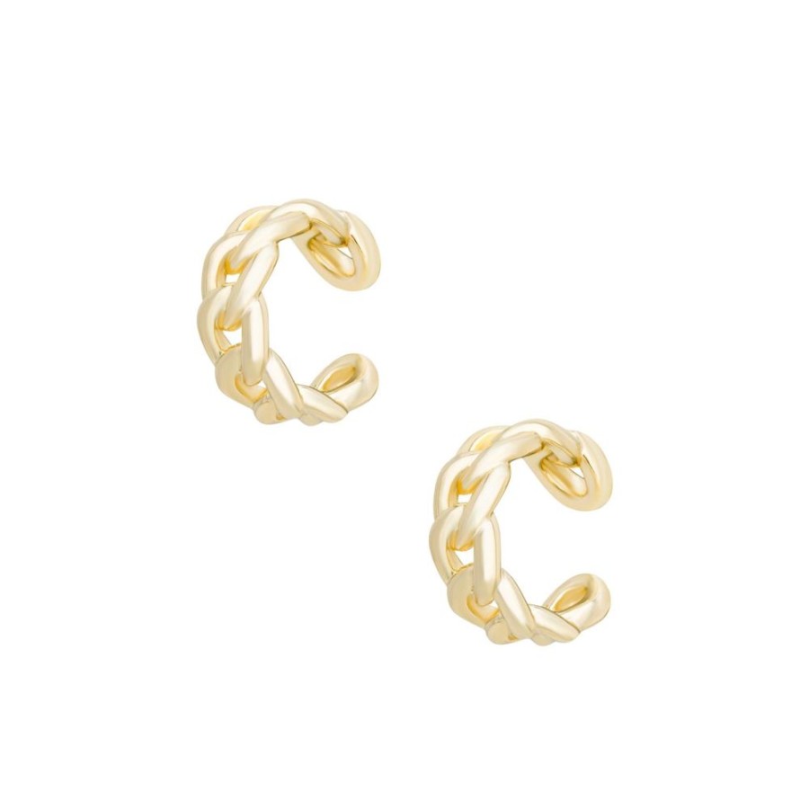 Aros noa joyas | Ear Cuffs Chain Bano De Oro