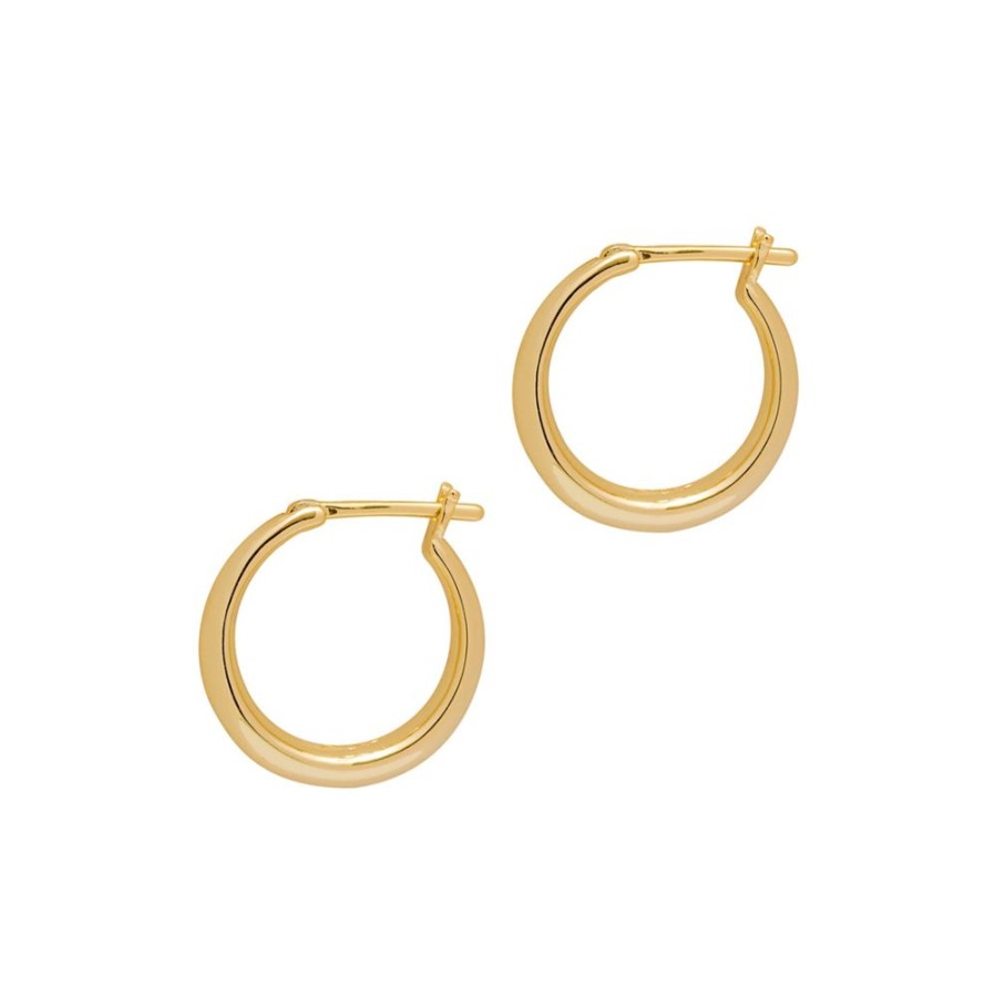 Aros noa joyas | Argollas Maria 18Mm Bano De Oro