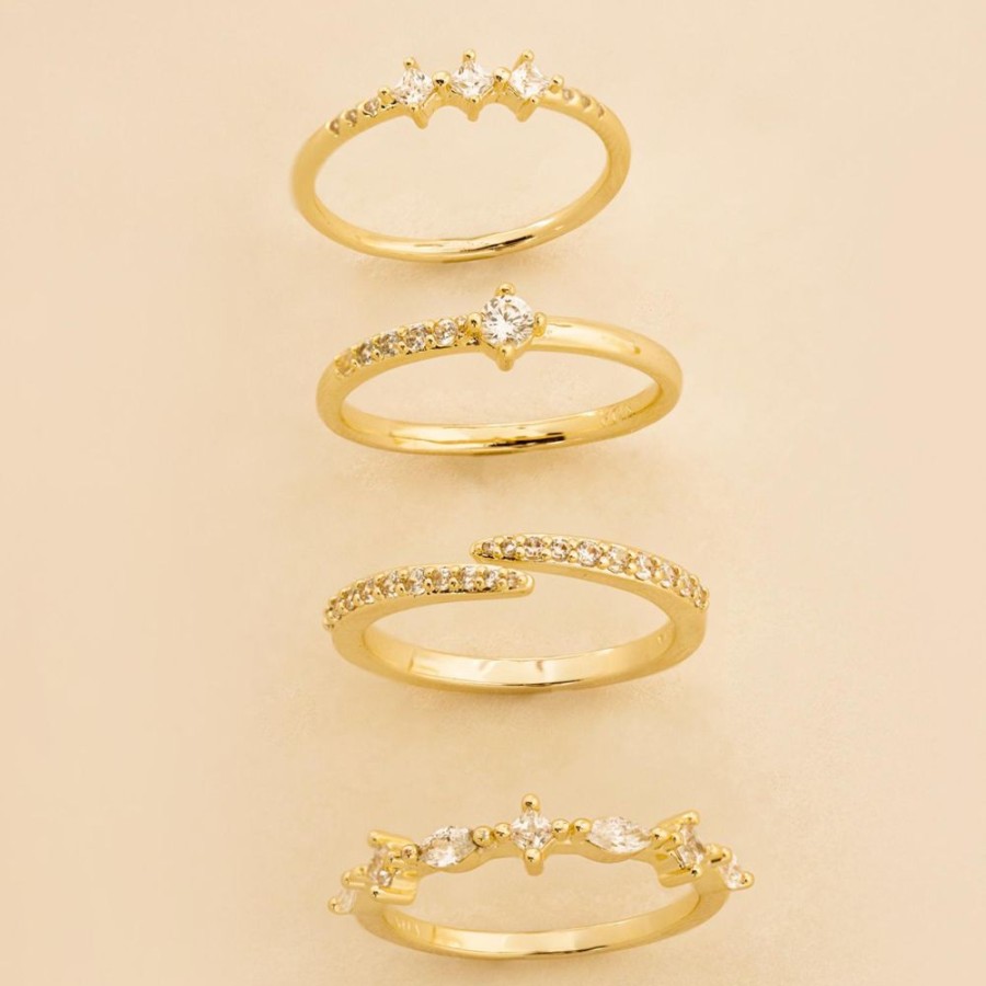 Anillos noa joyas | Anillo Blanc Bano De Oro