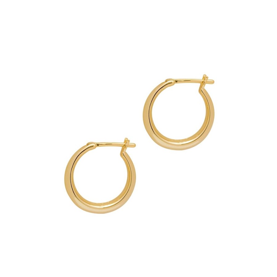 Aros noa joyas | Argollas Maria 12Mm Bano De Oro