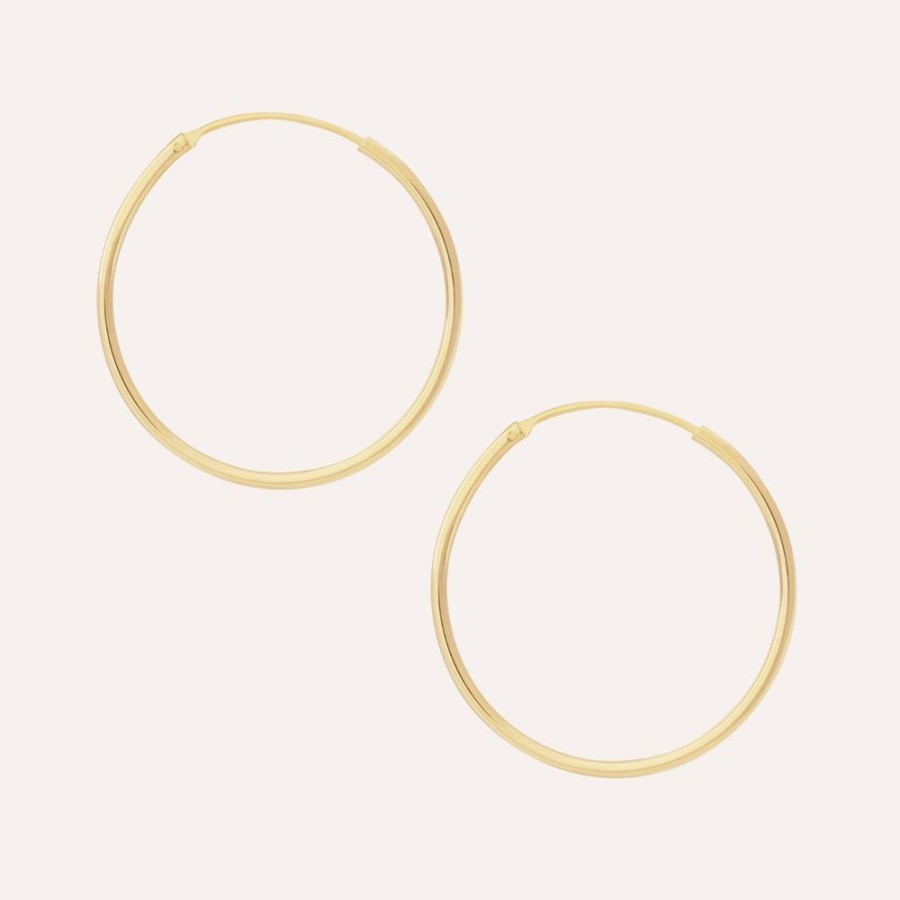 Aros noa joyas | Argollas Basic Bano De Oro 20 Mm