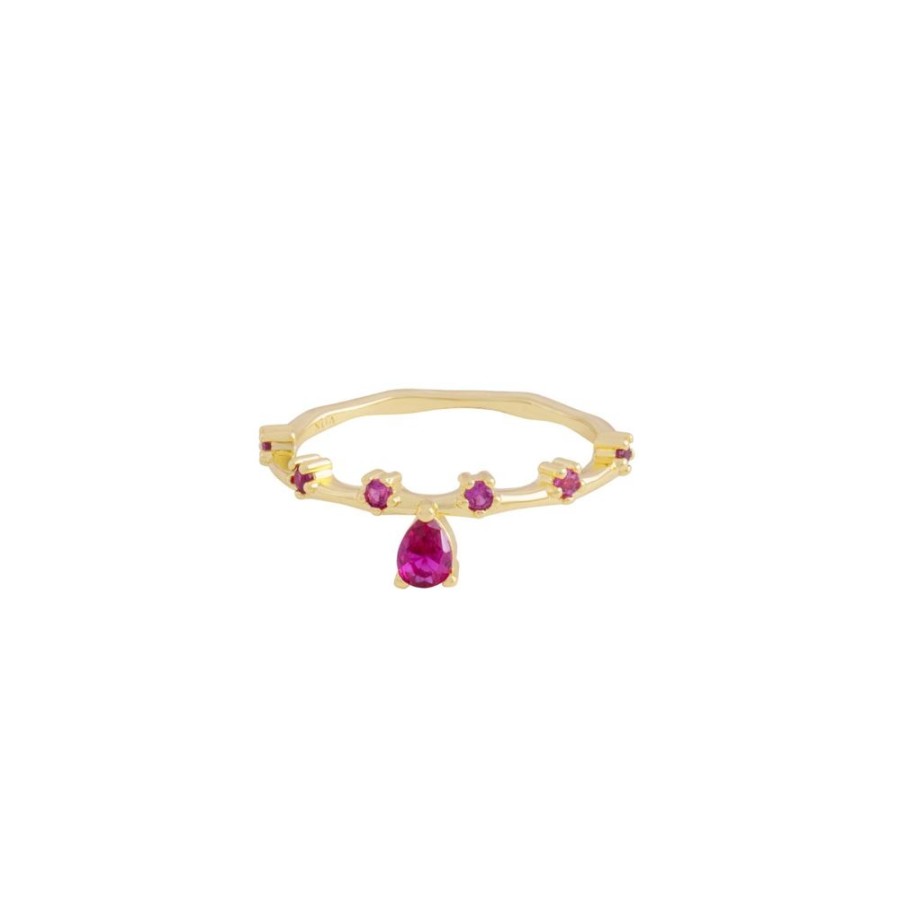 Anillos noa joyas | Anillo Dryna Rose Bano De Oro