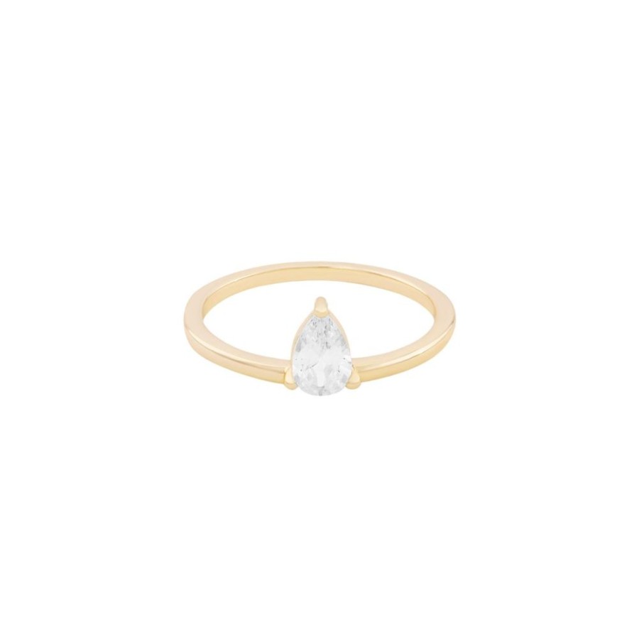 Anillos noa joyas | Anillo White May Bano De Oro