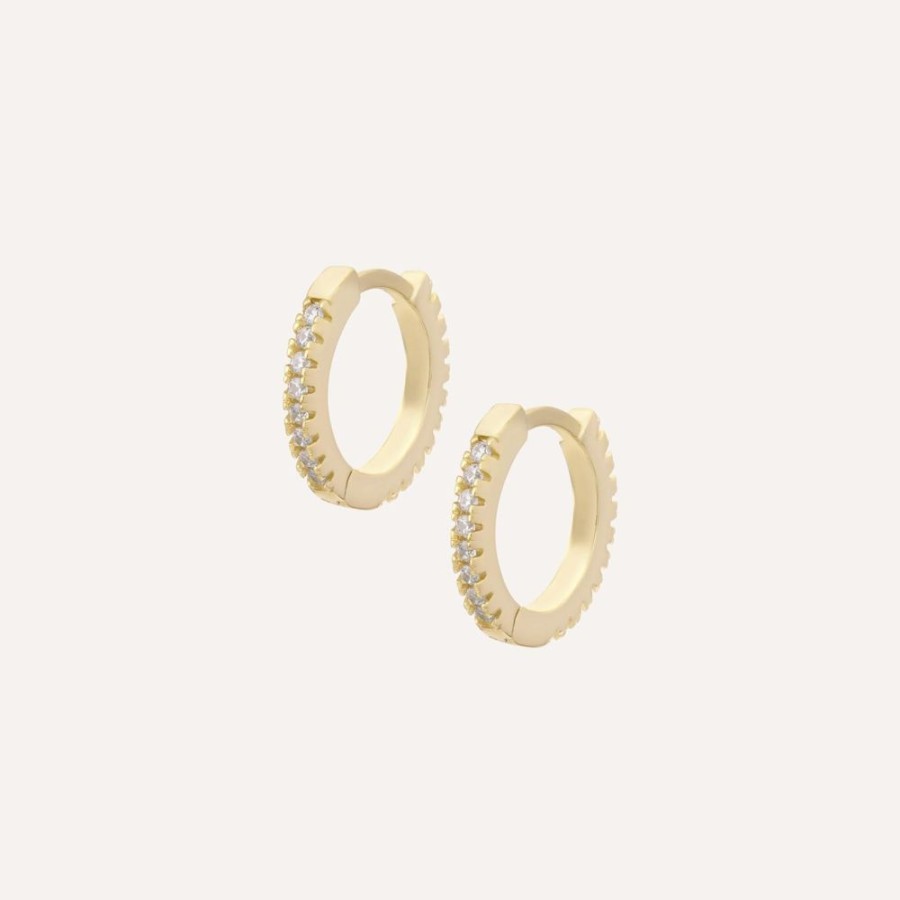 Aros noa joyas | Argollas Swift Bano De Oro 11 Mm