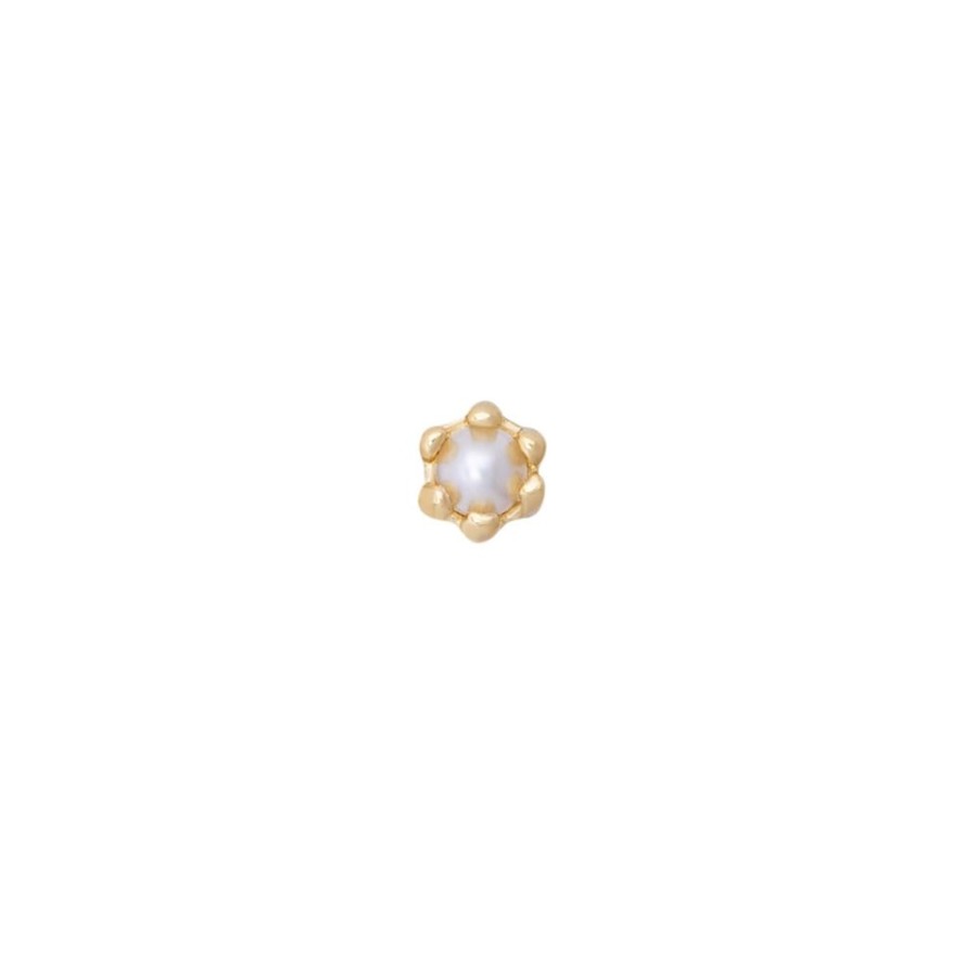 Aros noa joyas | Piercing Punto Pearl Bano De Oro