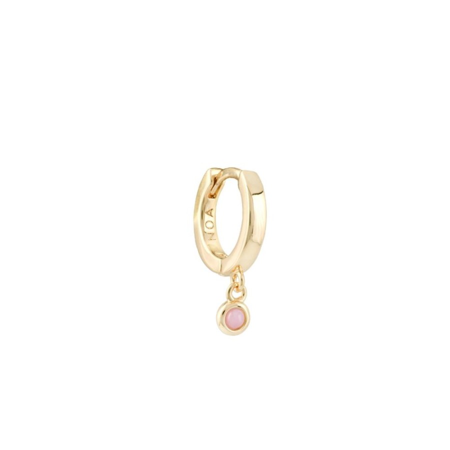 Aros noa joyas | Piercing Snow Pink Bano De Oro