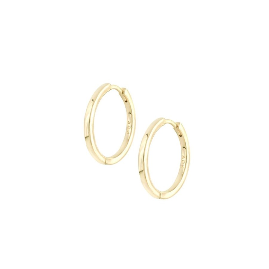 Aros noa joyas | Argollas Mia Bano De Oro 12Mm