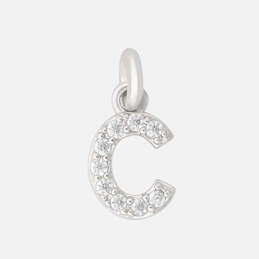 Collares noa joyas | Charm Letra C Plata