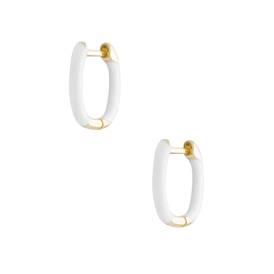 Aros noa joyas | Argollas Ori White Bano De Oro