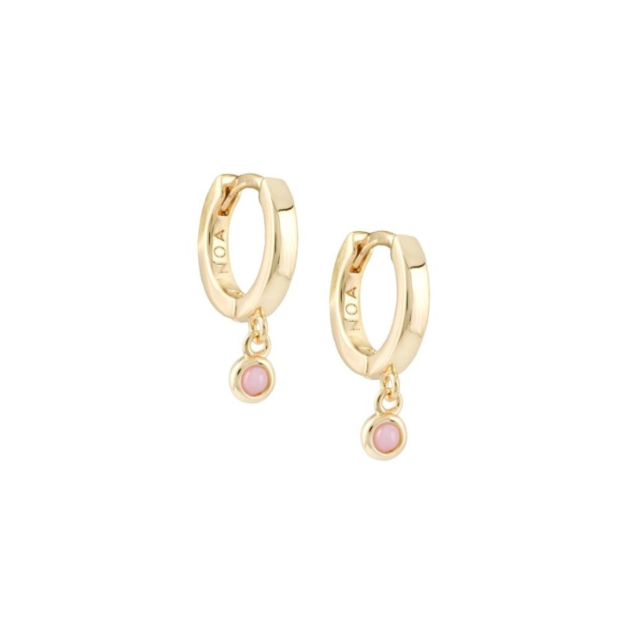 Aros noa joyas | Argollas Snow Pink