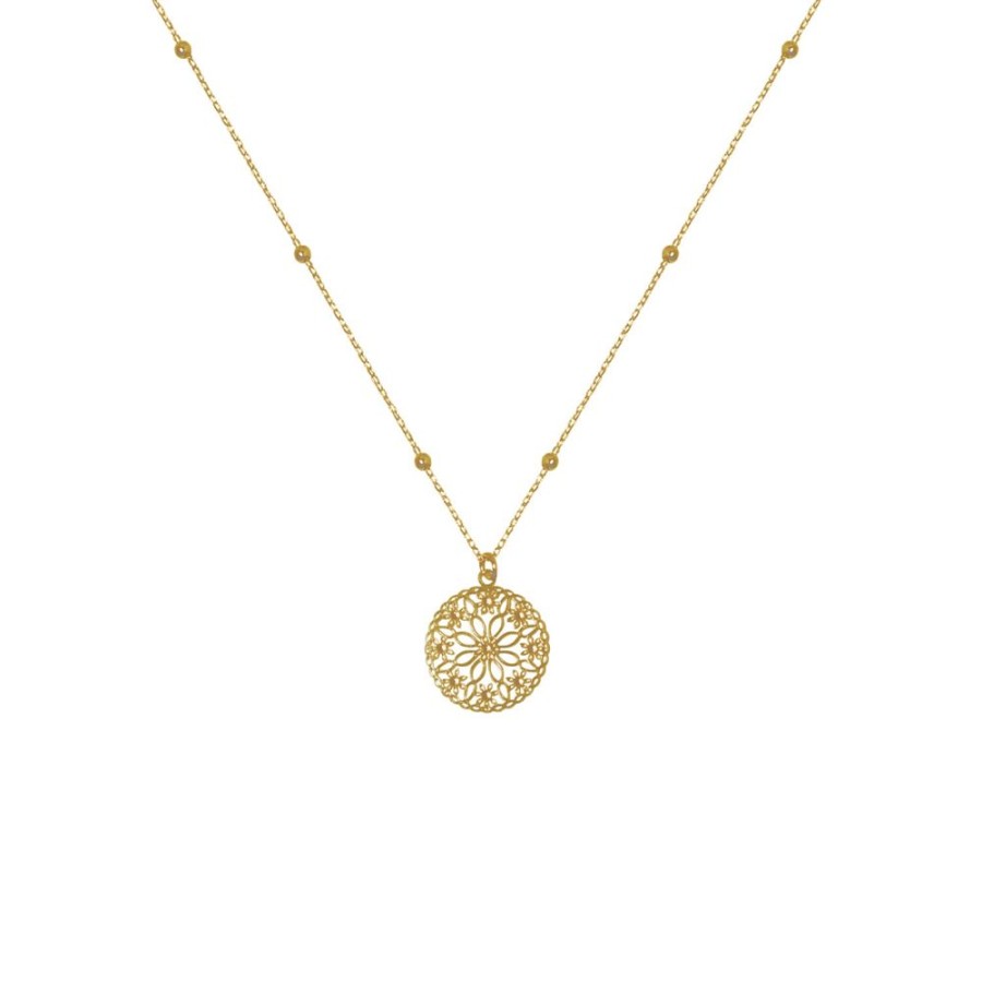 Collares noa joyas | Collar Mandala Key Bano De Oro