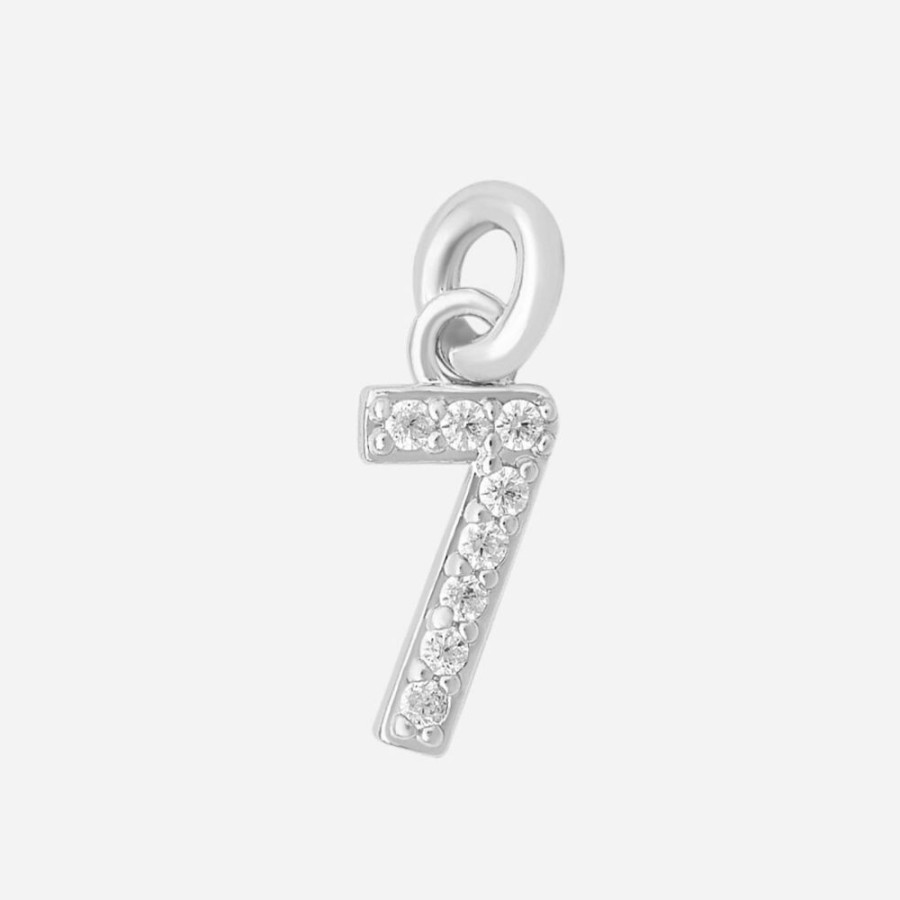 Collares noa joyas | Charm Numero 7 Plata