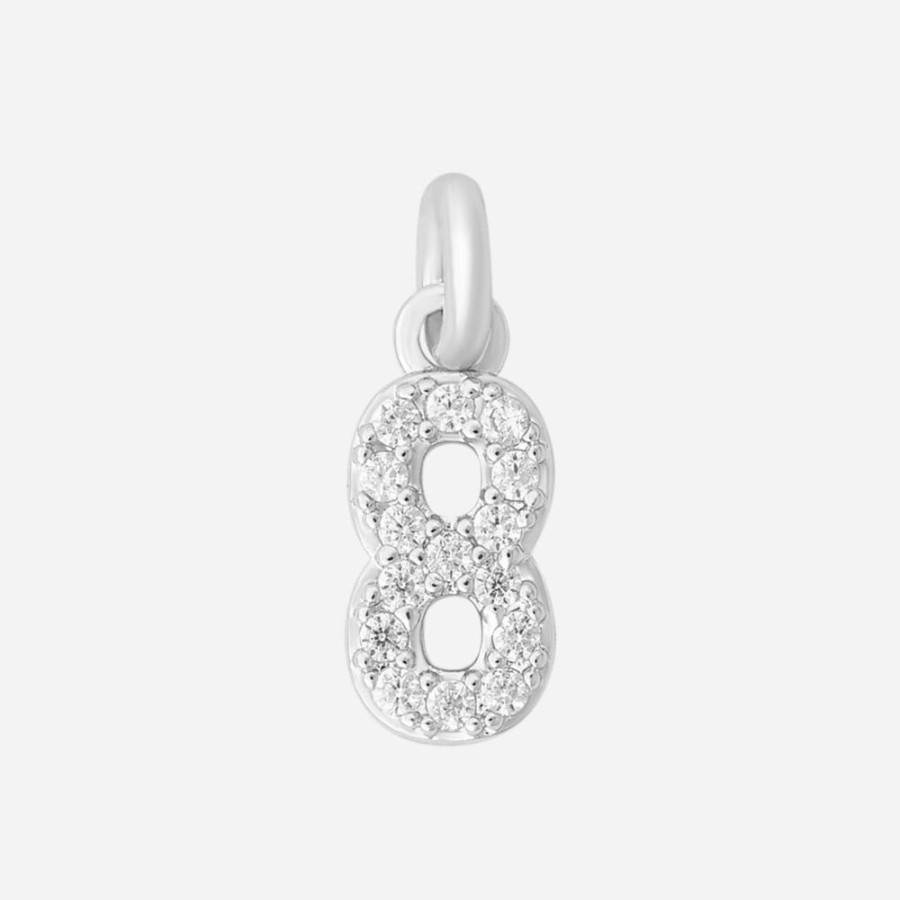 Collares noa joyas | Charm Numero 8 Plata