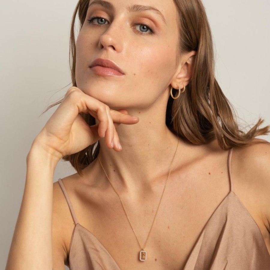 Collares noa joyas | Collar Inicial O Bano De Oro