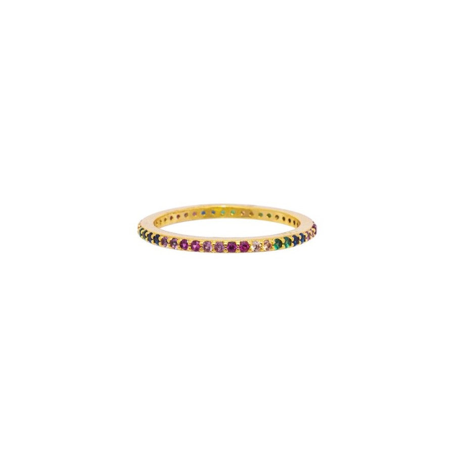 Anillos noa joyas | Anillo Rainbow Bano De Oro