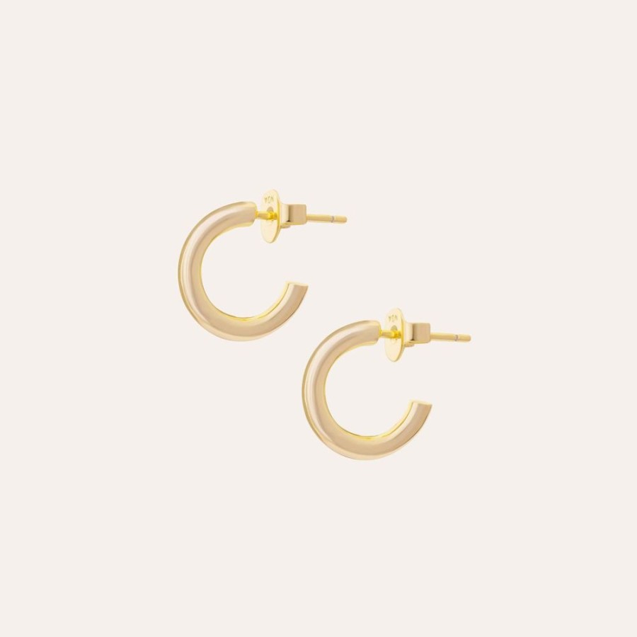 Aros noa joyas | Argollas Kendall Bano De Oro 12Mm.