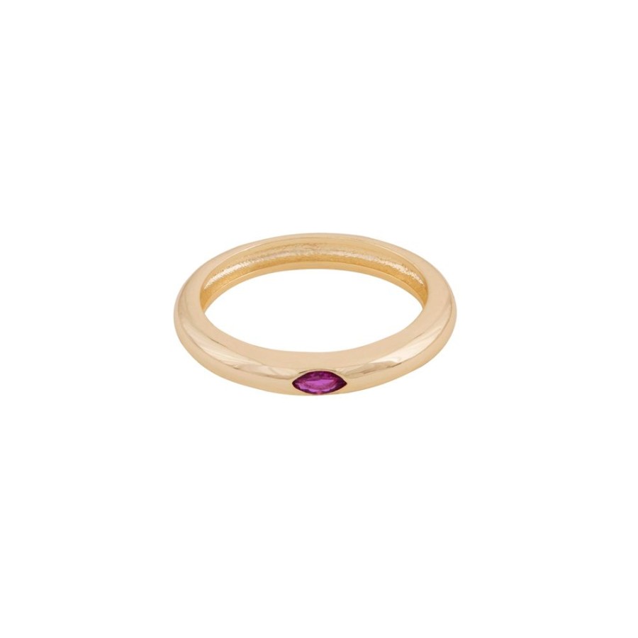 Anillos noa joyas | Anillo Louis Rose Bano De Oro