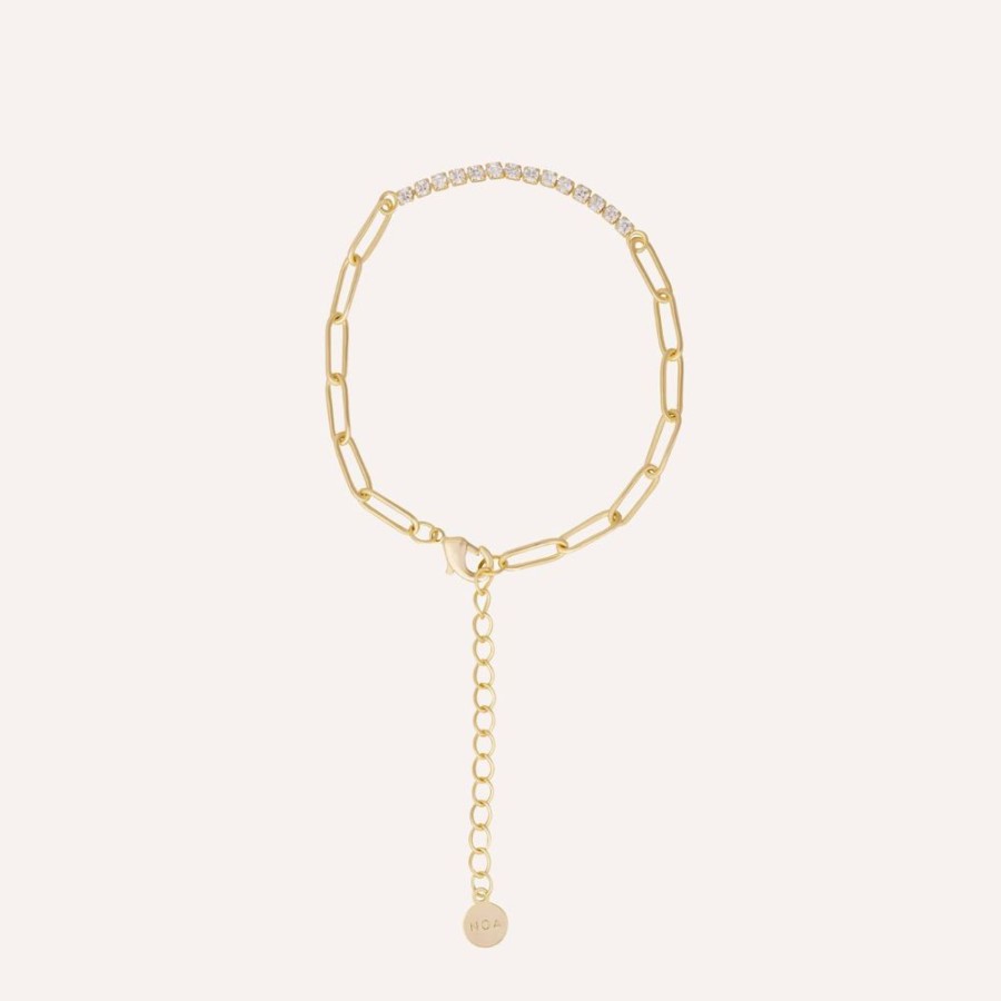 Pulseras noa joyas | Pulsera Hexa Bano De Oro