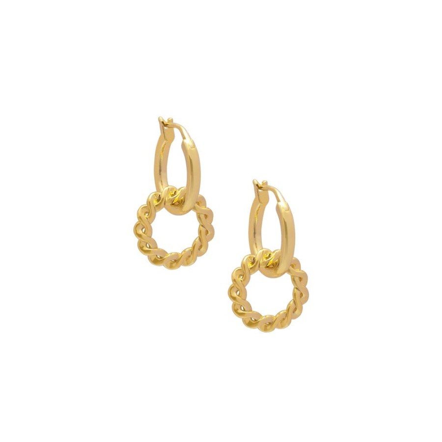 Aros noa joyas | Argollas Queen Bano De Oro