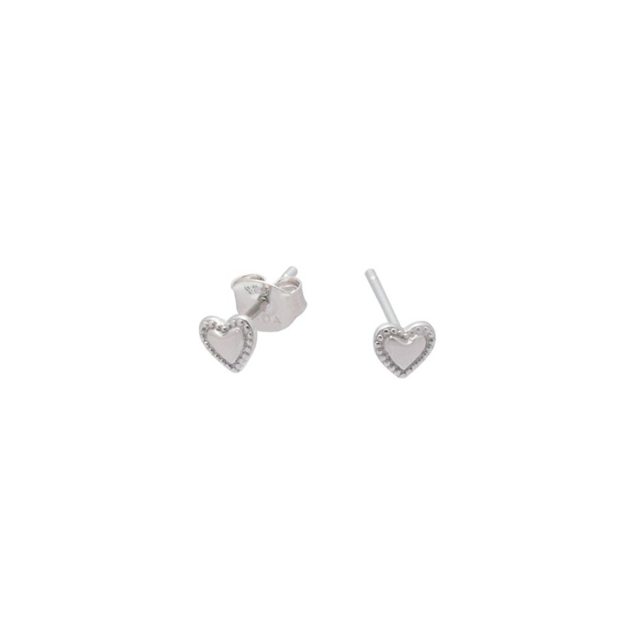 Aros noa joyas | Aros Heart Plata