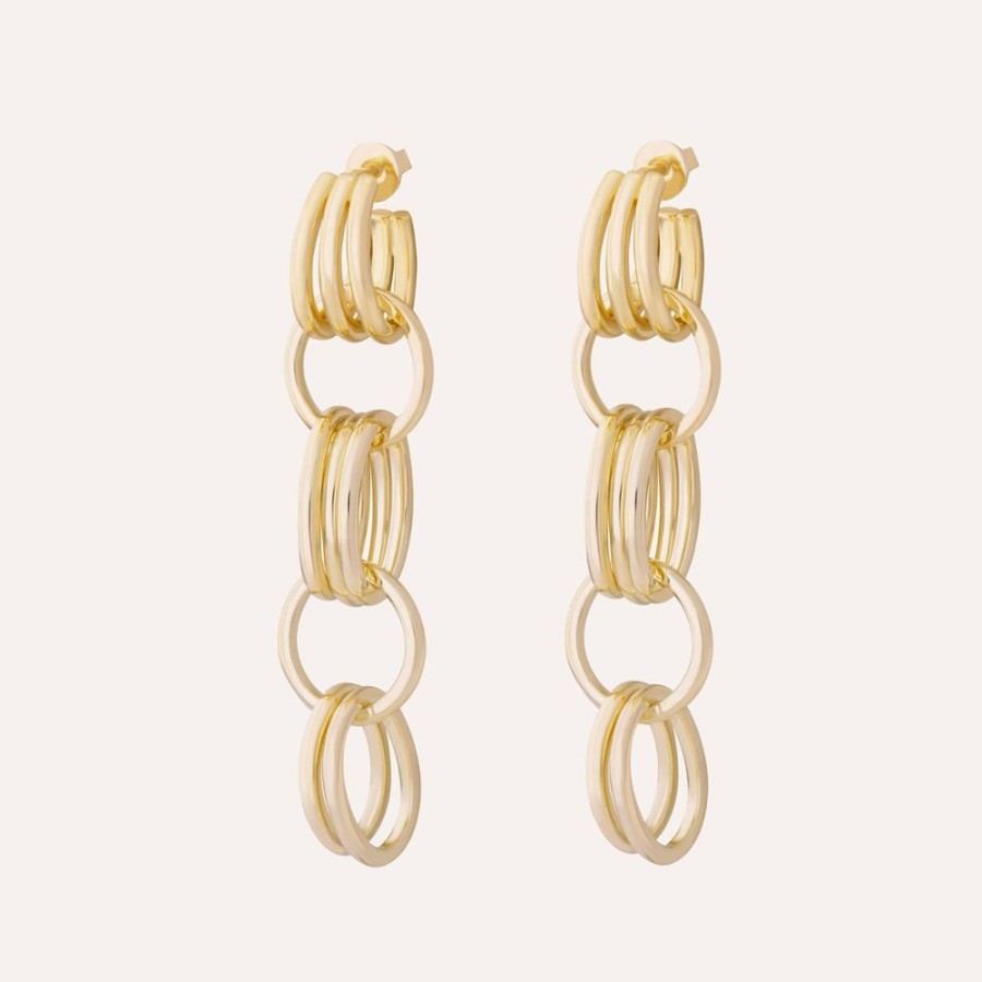 Aros noa joyas | Argollas Shade Bano De Oro