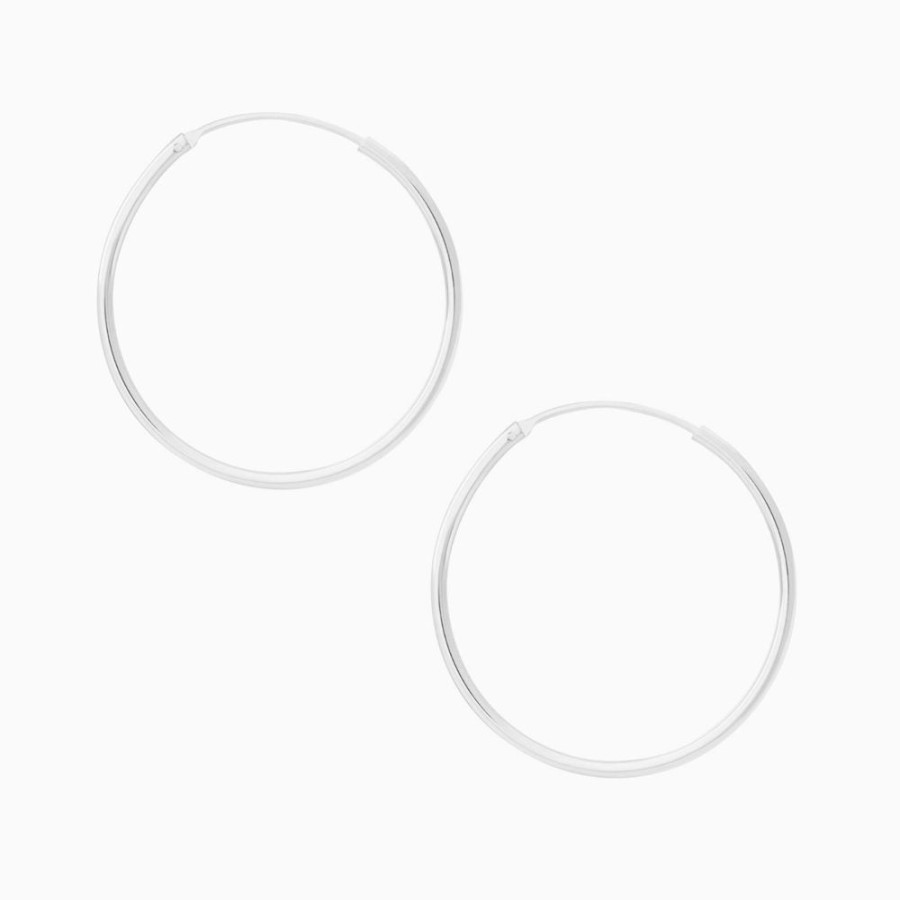 Aros noa joyas | Argollas Basic Plata 30 Mm