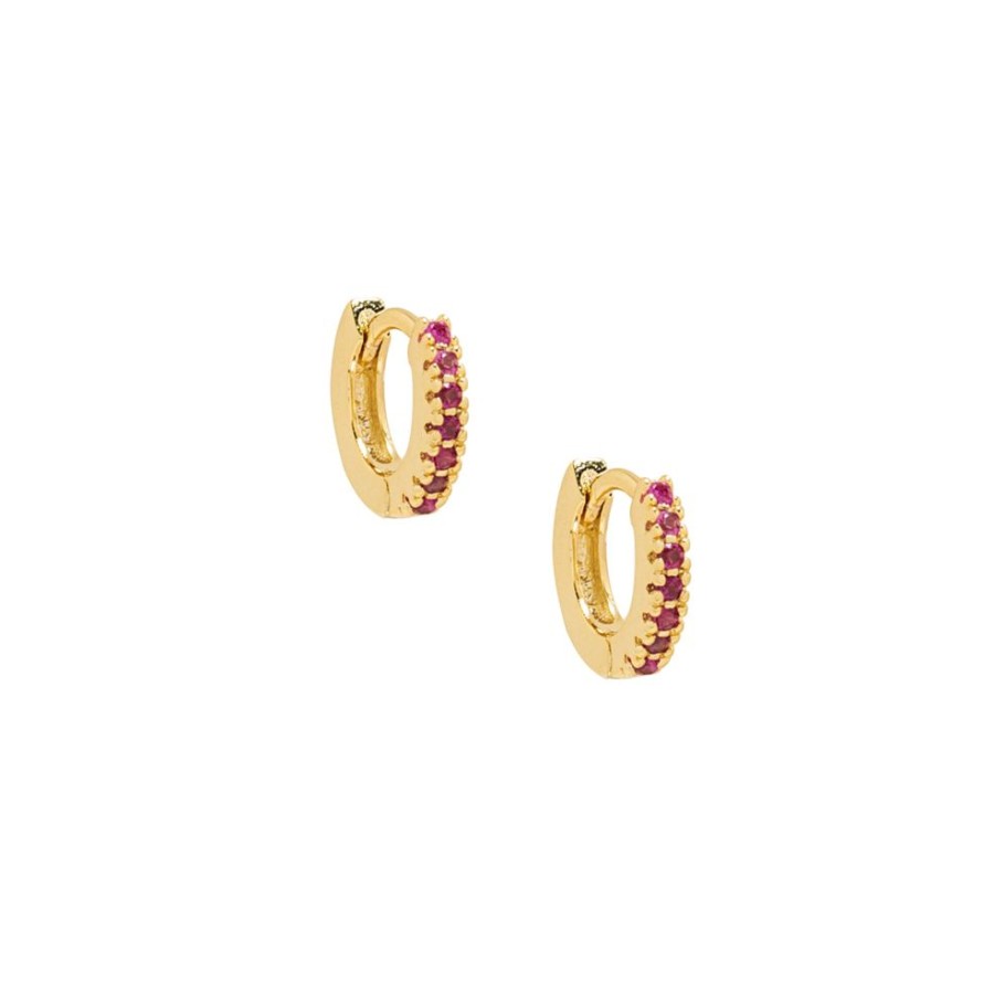 Aros noa joyas | Argollas Shine Rose Bano De Oro